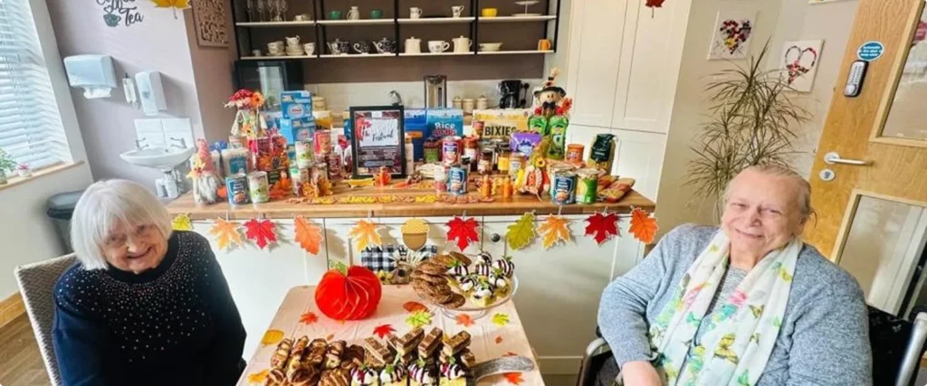 Harvest Festival Food Bank Donations from St George's Care Home in Weston-Super-Mare
