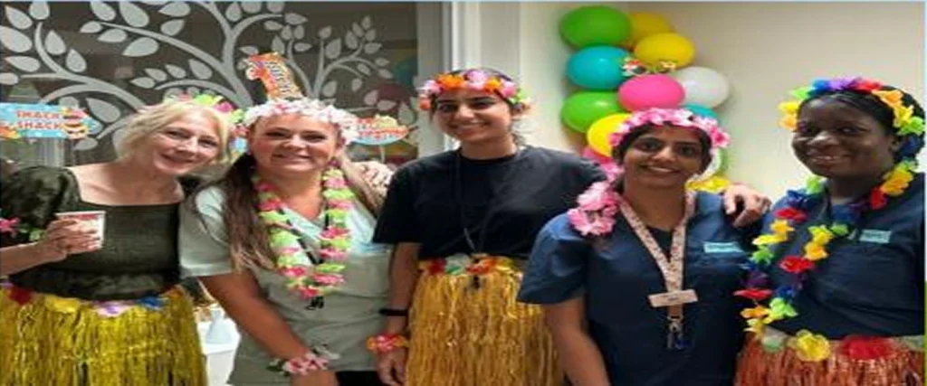 Hawaiian summer party for residents