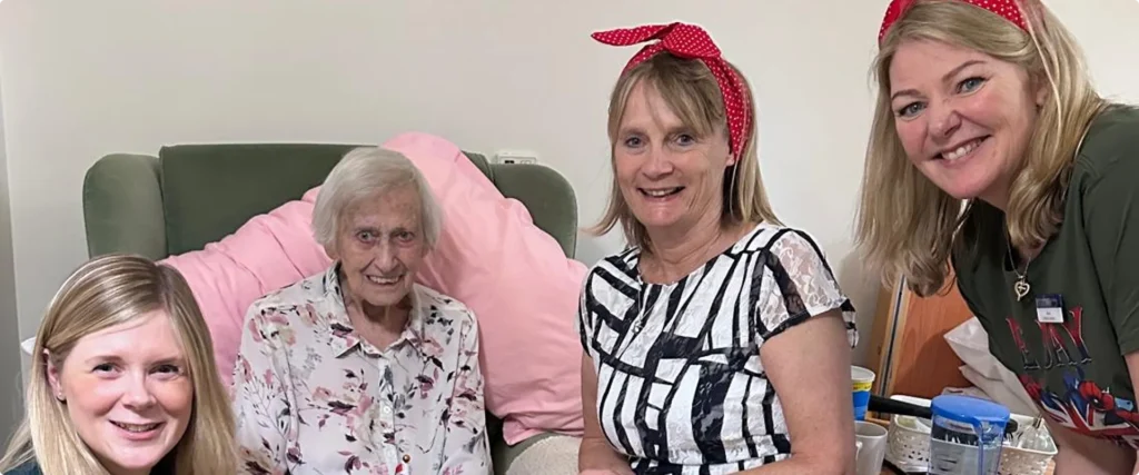 MP Visits Blossom Fields for VE Day