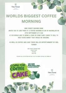 Macmillan coffee poster for new forest
