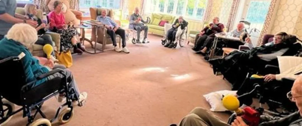 Malcolm entertains at New Forest Nursing Home