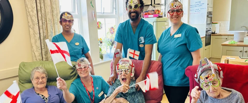 Allegra Care Staff enjoying with residents