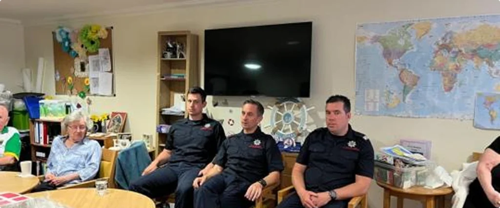 cherry welcomes the peterborough firebrigade