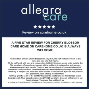 Five star review cherry blossom