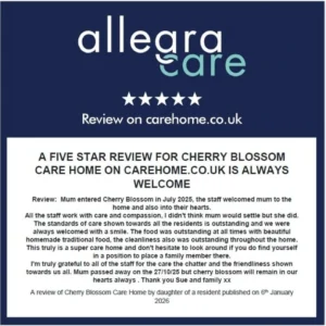 Five star review for cherry 