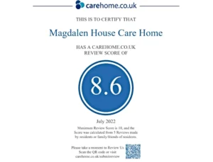 Magdalen house care home rating