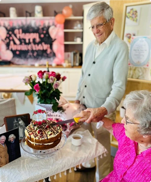 Resident celebrate marriage anniversary at st georges
