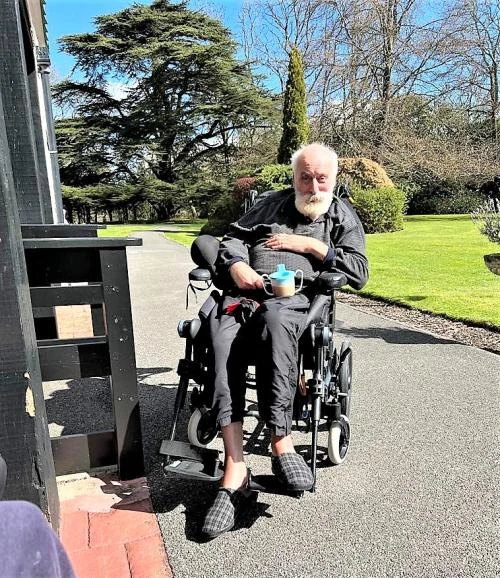 Resident spending time outside new forest