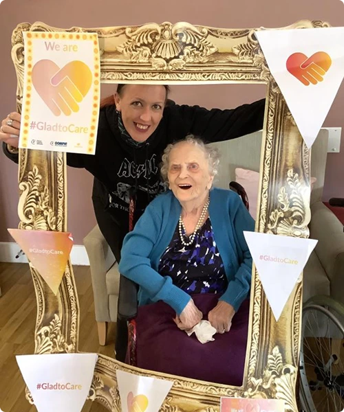 Rose garden celebrate glad to care