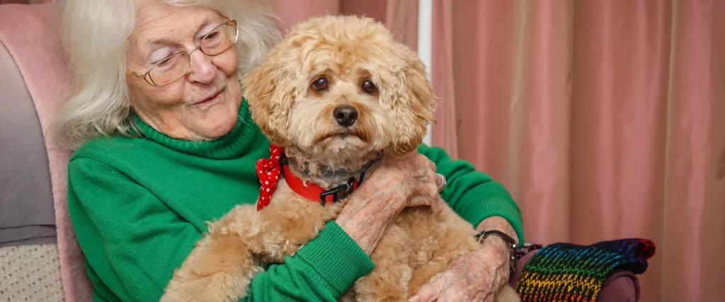 Allegra Resident Caring Her Pet