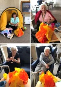 Cedar Lawn Residents enjoyed a Virtual Camping