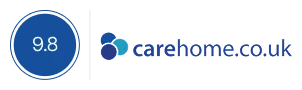 9.8 care home rating logo